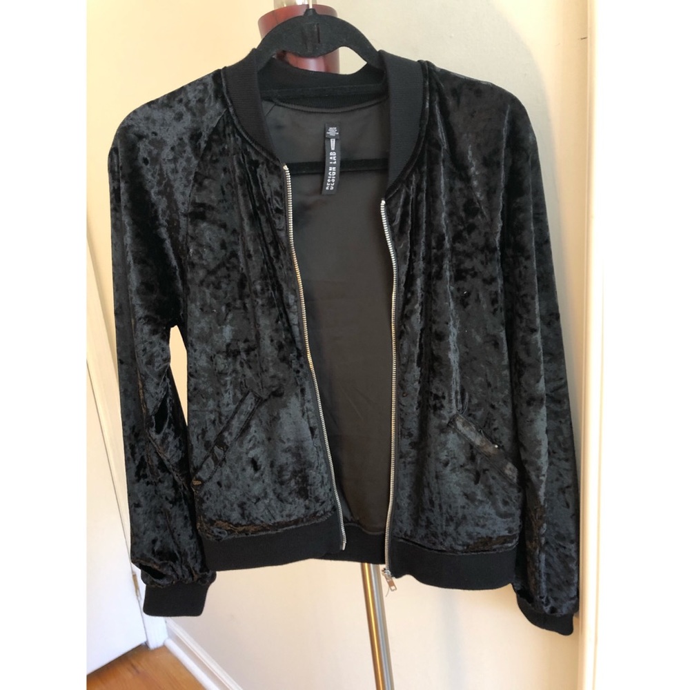 Design Lab L&T Velour Zip Up sweatshirt